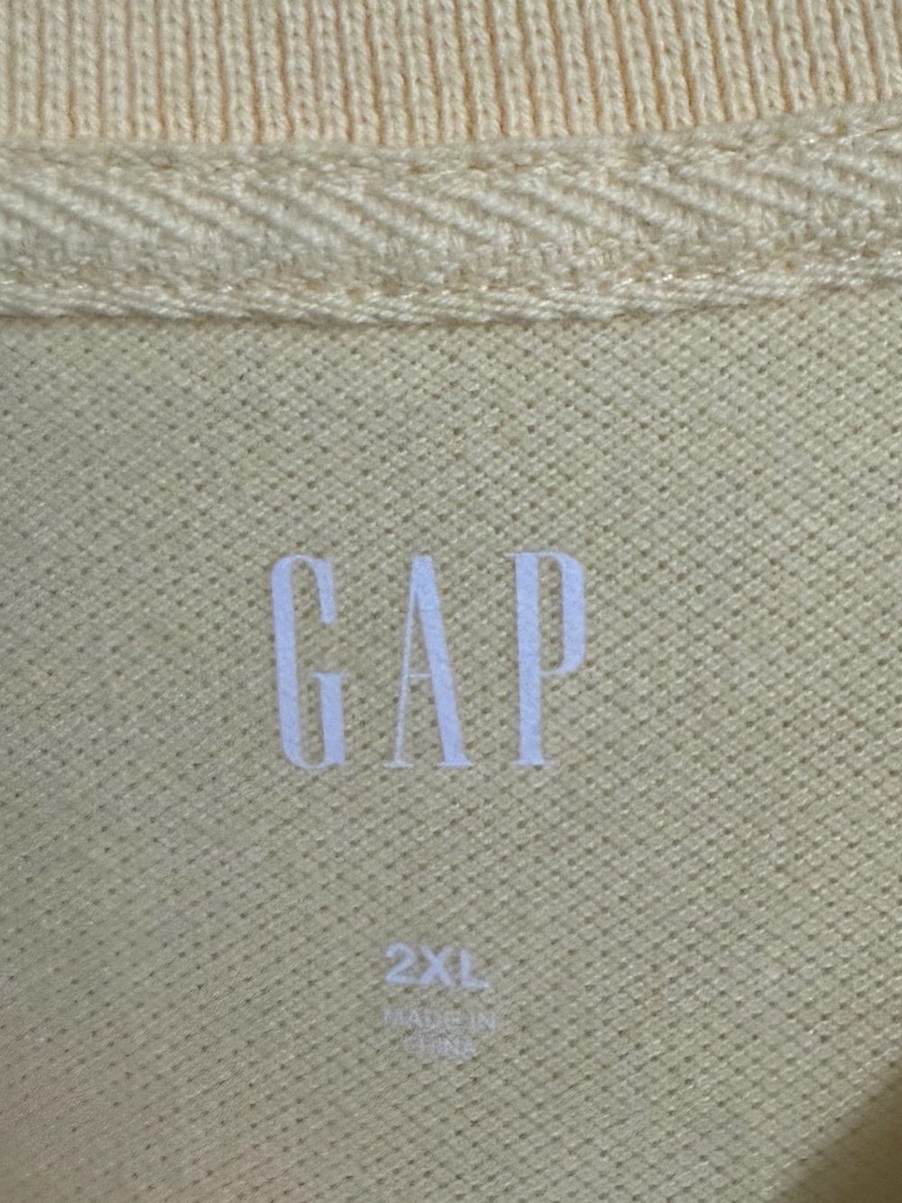 GAP Men's Polo Shirt in Light Yellow - 2XL